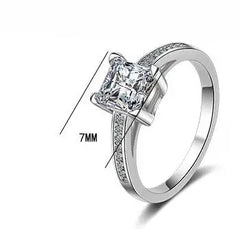 1CT 2CT Princess Cut D Vvs1 Moissanite Engagement Ring for Women Flawless Gemstone 10 alternate view