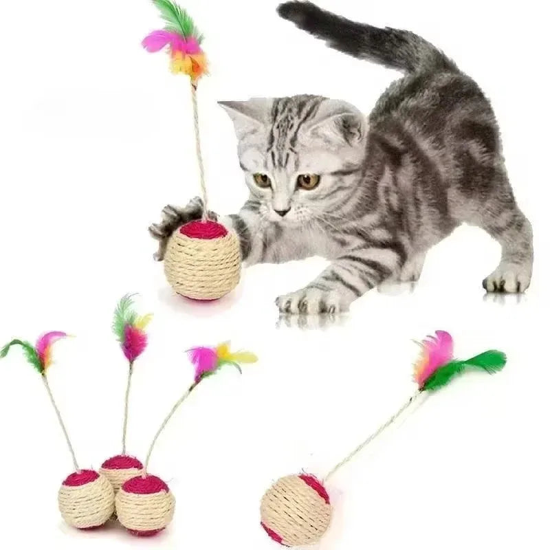 1Pc Cat Toy Sisal Scratching Ball Training Interactive Toy for Kitten Pet Cat Supplie alternate view