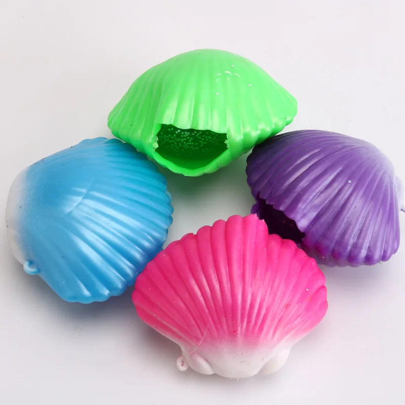 Creative Hand Pinch Shell Decompression Toy Trick Decompression Mermaid Ball Classic alternate view
