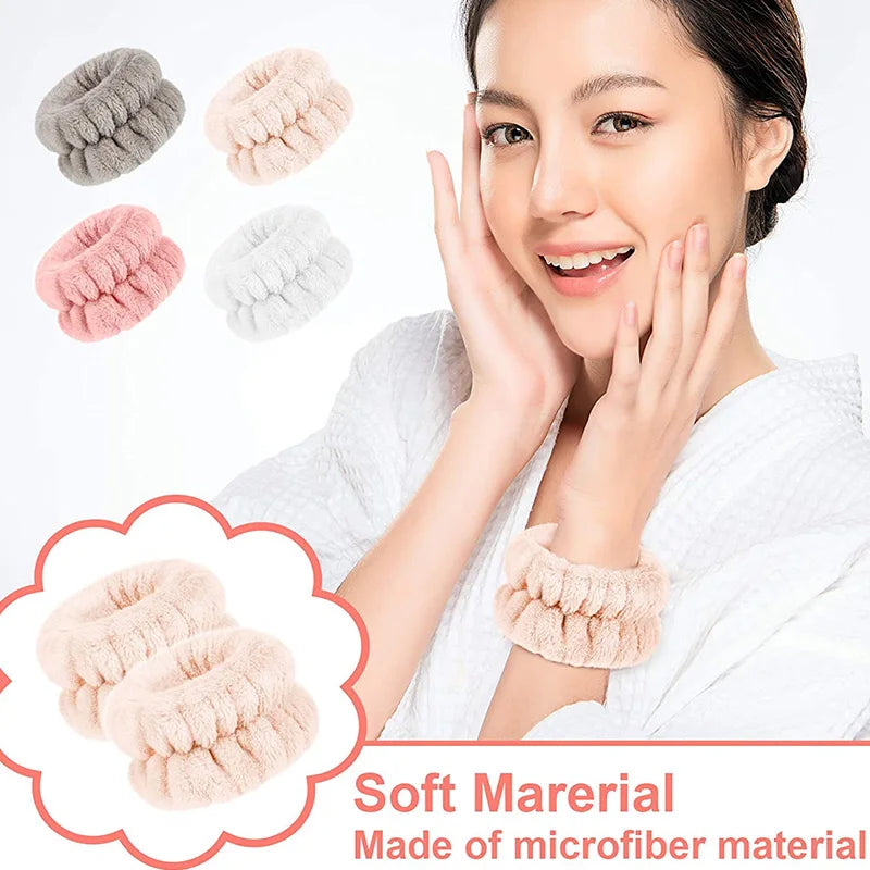 Wrist Washband Microfiber Wrist Wash Towel Band Wristband Scrunchies for Wash Face Ab lifestyle view