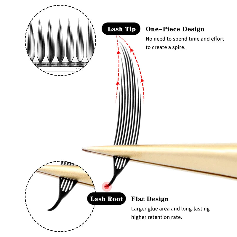 Winky Beauty Premade Elf Eyelash Comic Spire Cosplay C/D Curl Anime Effect Soft Plume Fluttering Manga Eyelash Extensions