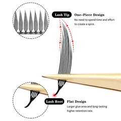 Winky Beauty Premade Elf Eyelash Comic Spire Cosplay C/D Curl Anime Effect Soft Plume Fluttering Manga Eyelash Extensions