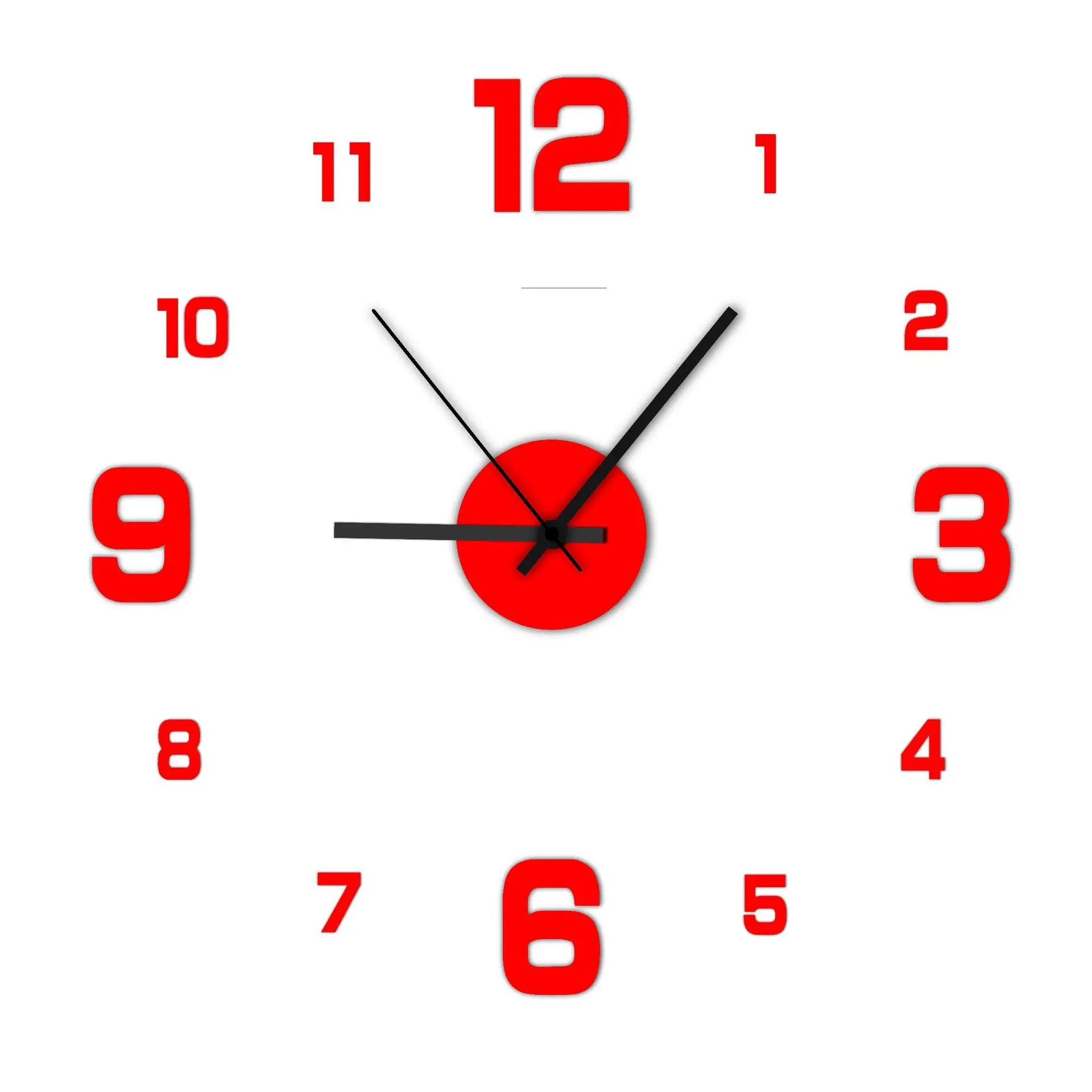 Creative Frameless DIY Wall Clock Wall Decal Home Silent Clock Living Room Office Wal lifestyle view