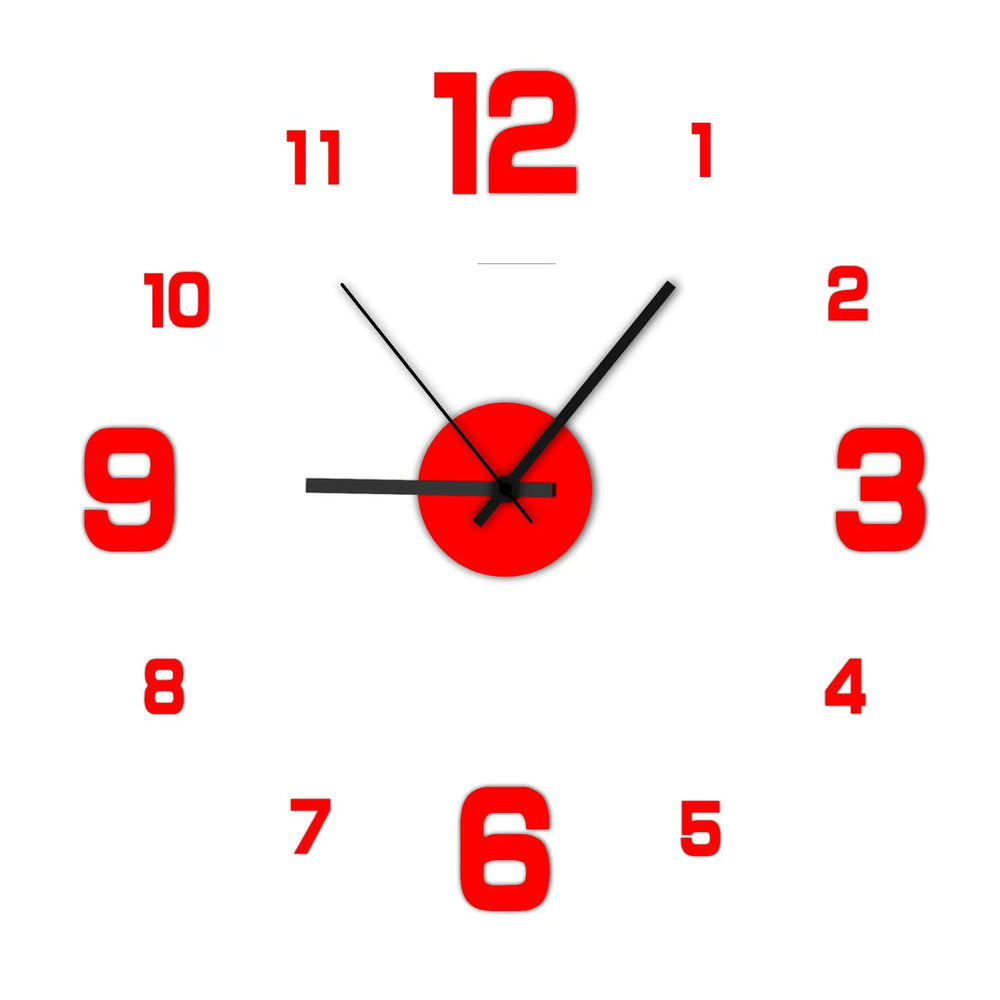 Creative Frameless DIY Wall Clock Wall Decal Home Silent Clock Living Room Office Wal lifestyle view
