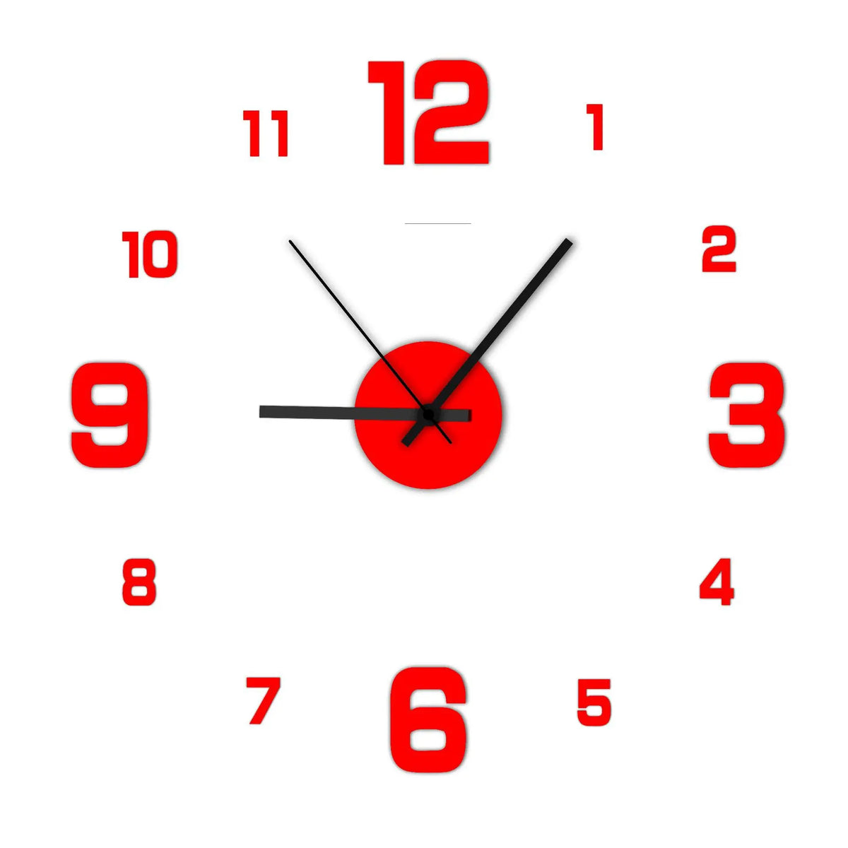 Creative Frameless DIY Wall Clock Wall Decal Home Silent Clock Living Room Office Wal lifestyle view
