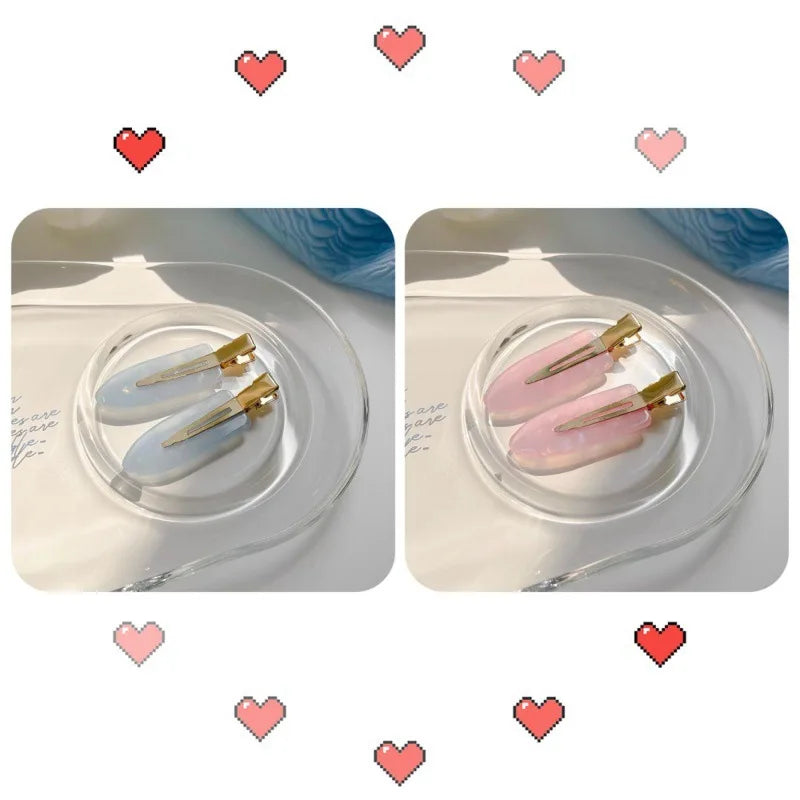 2-4pcs/set Glitter No Bend Seamless Hair Clips Side Bangs Barrette Make Up Washing Face Accessories Styling Hairpins Women Girls