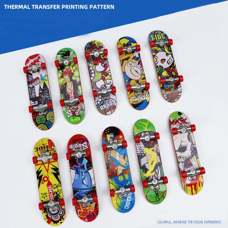 5Pcs Mini Finger Skateboard Set | Kids Tabletop Toy with Alloy Trucks additional angle