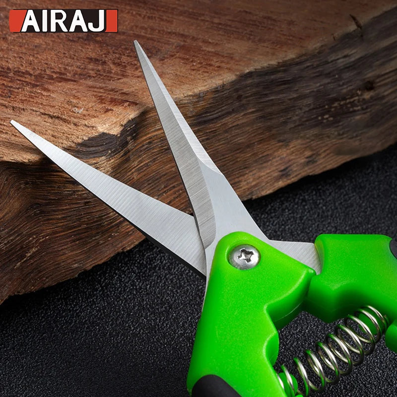 AIRAJ Garden Scissors | Non-Slip Ergonomic Pruning Shears for Garden, Flowers, Fruits an detail view