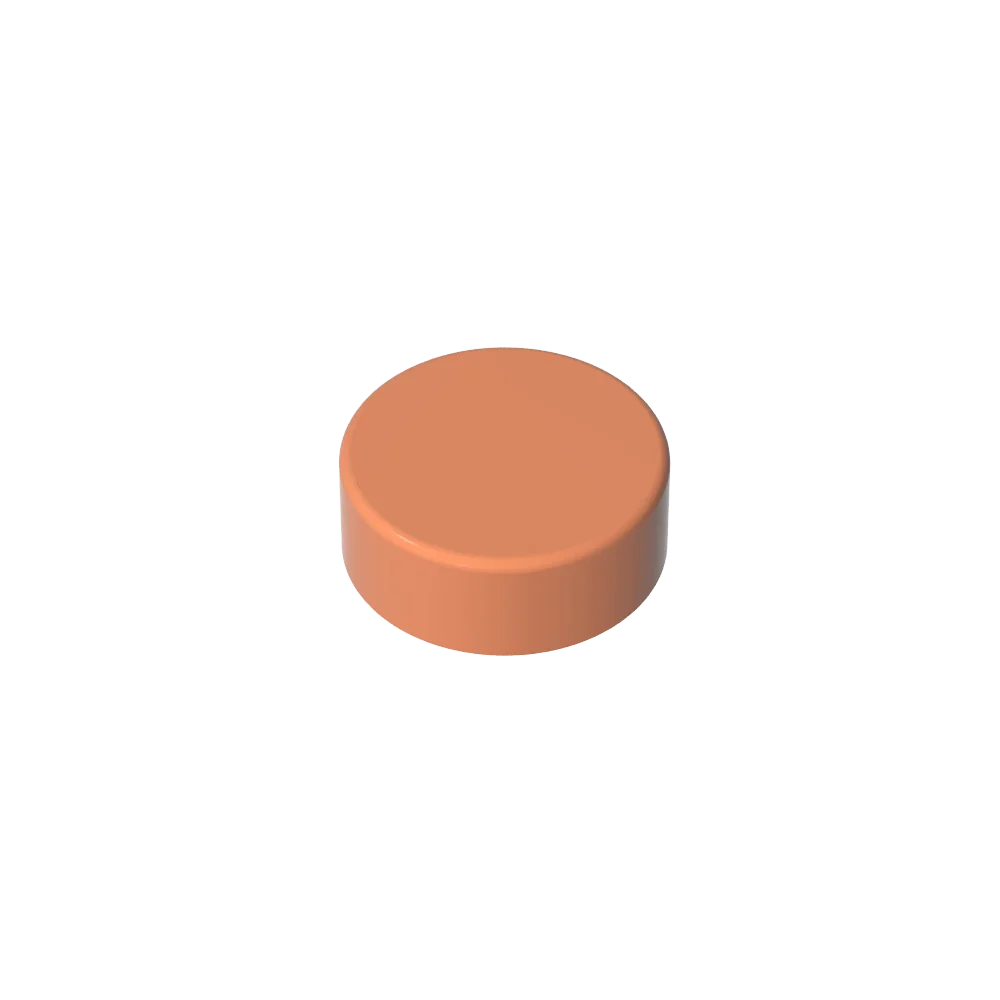 Gobricks GDS-612 Flat Tile 1x1 Round | Compatible Building Block detail view