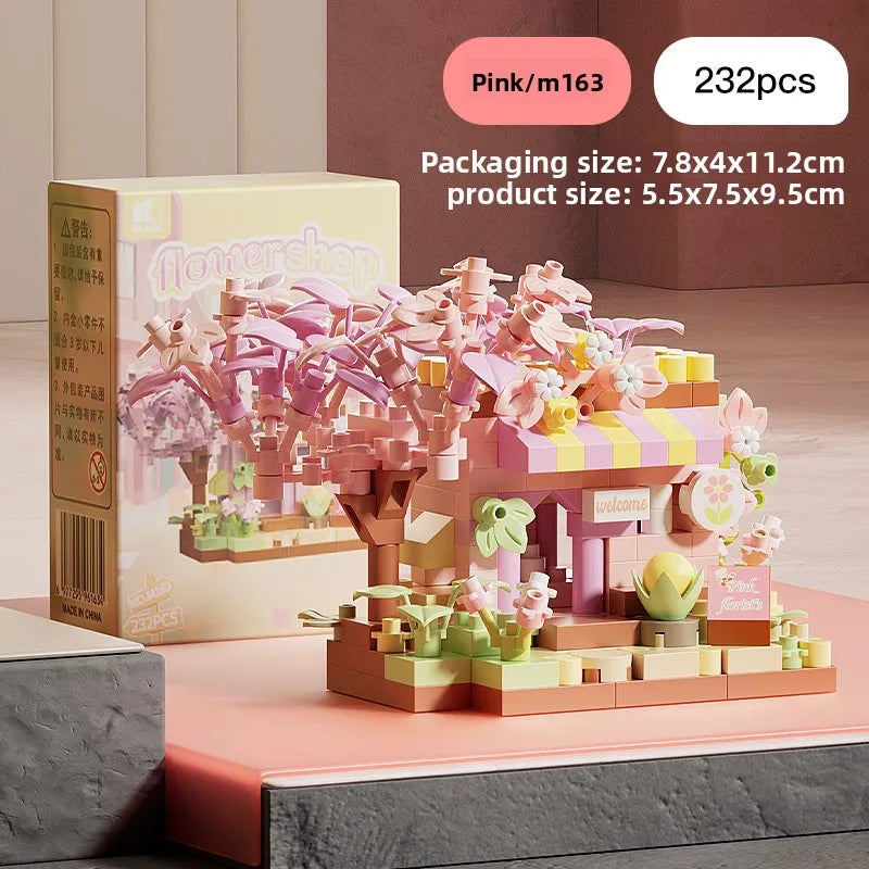 Christmas Micro Building Block Set | Santa and Reindeer Puzzle Toy detail view