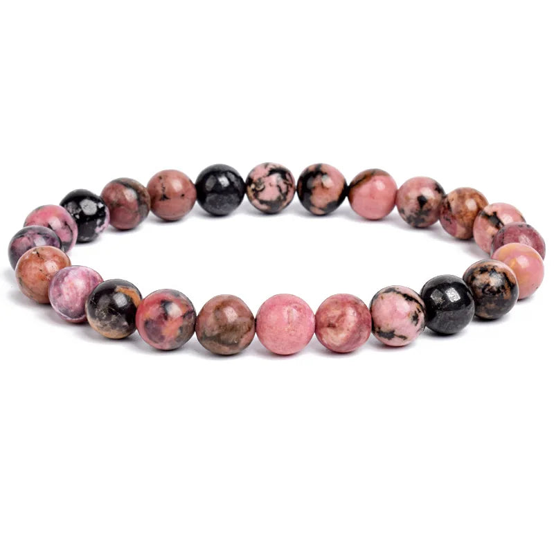 Natural Stone Beads Bracelet For Women Men Amethysts Crystal Quartzs Aquamarines Jades J detail view