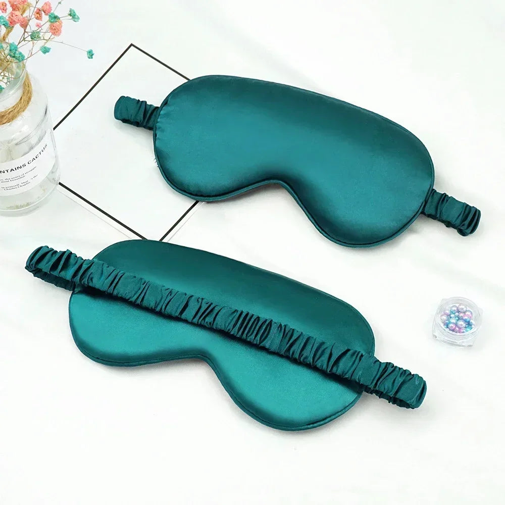 Silk Sleep Eye Mask for Women | Travel Blindfold with Light Blocking additional angle