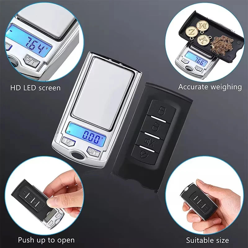 Mini Electronic Digital Pocket Scale 200g/0.01g | Key Style Precision Weighing Scale lifestyle view