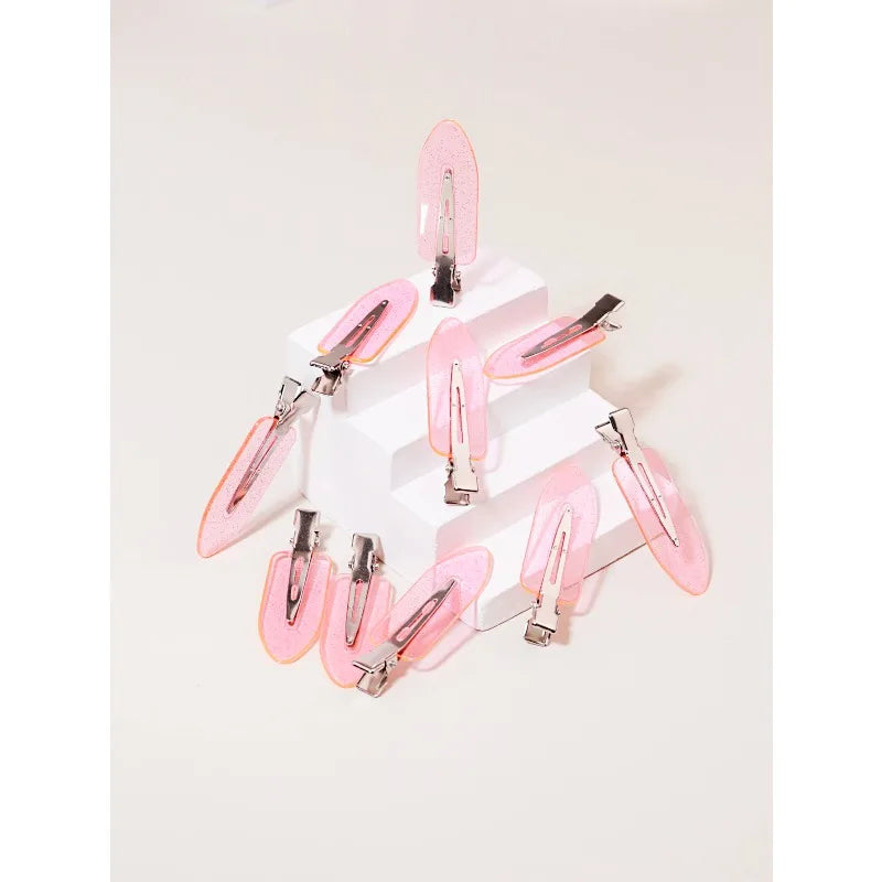 10pcs Seamless Fashion Transparent Hair Clips for Girls Makeup Facial Accessory Styli lifestyle view