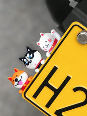 3D Cute Husky Rubber Car Dashboard Ornament alternate view