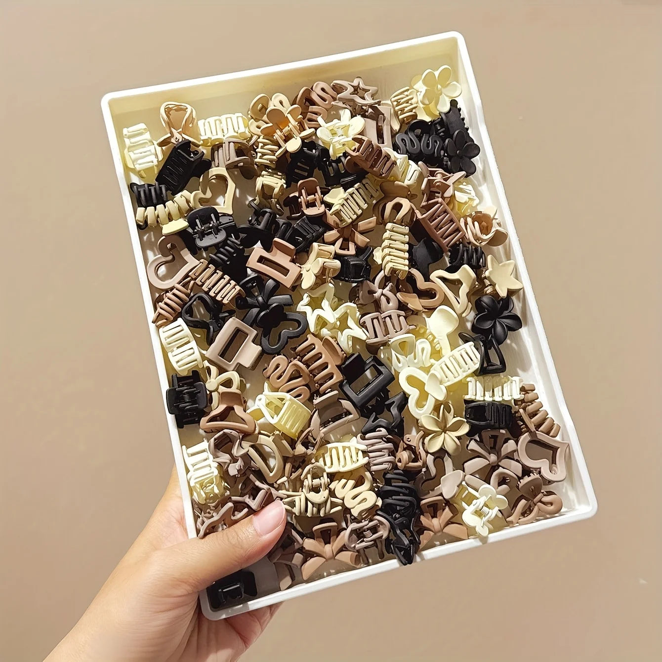 Beige Hair Pins 5-30pcs, Non-Slip Small Hair Clips for Women, Mixed Pack for Fine Hair Gift Idea