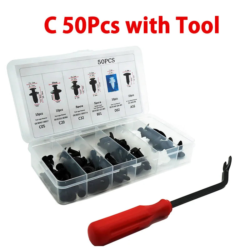 Auto Fastener Clip Mixed Car Body Push Retainer Pin Rivet Bumper Door Trim Panel Fast alternate view