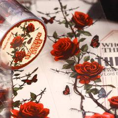 Floral Theme Decorative Adhesive Tapes | Scrapbooking and Craft Stickers detail view