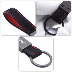 PCX Motorcycle Keychain | Leather Key Ring for Honda PCX125 PCX150 PCX160 close-up view