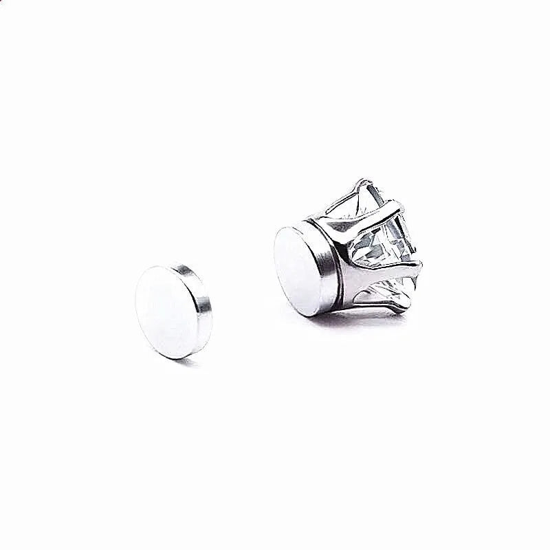 1/2pcs Simple Magnetic Earrings Ear Clips for Men Women, Stud Earring Zircon Ear Bone alternate view
