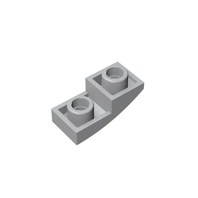 Gobricks GDS-795 Slope, Curved 2 x 1 Inverted | Compatible Building Block for DIY Projec detail view