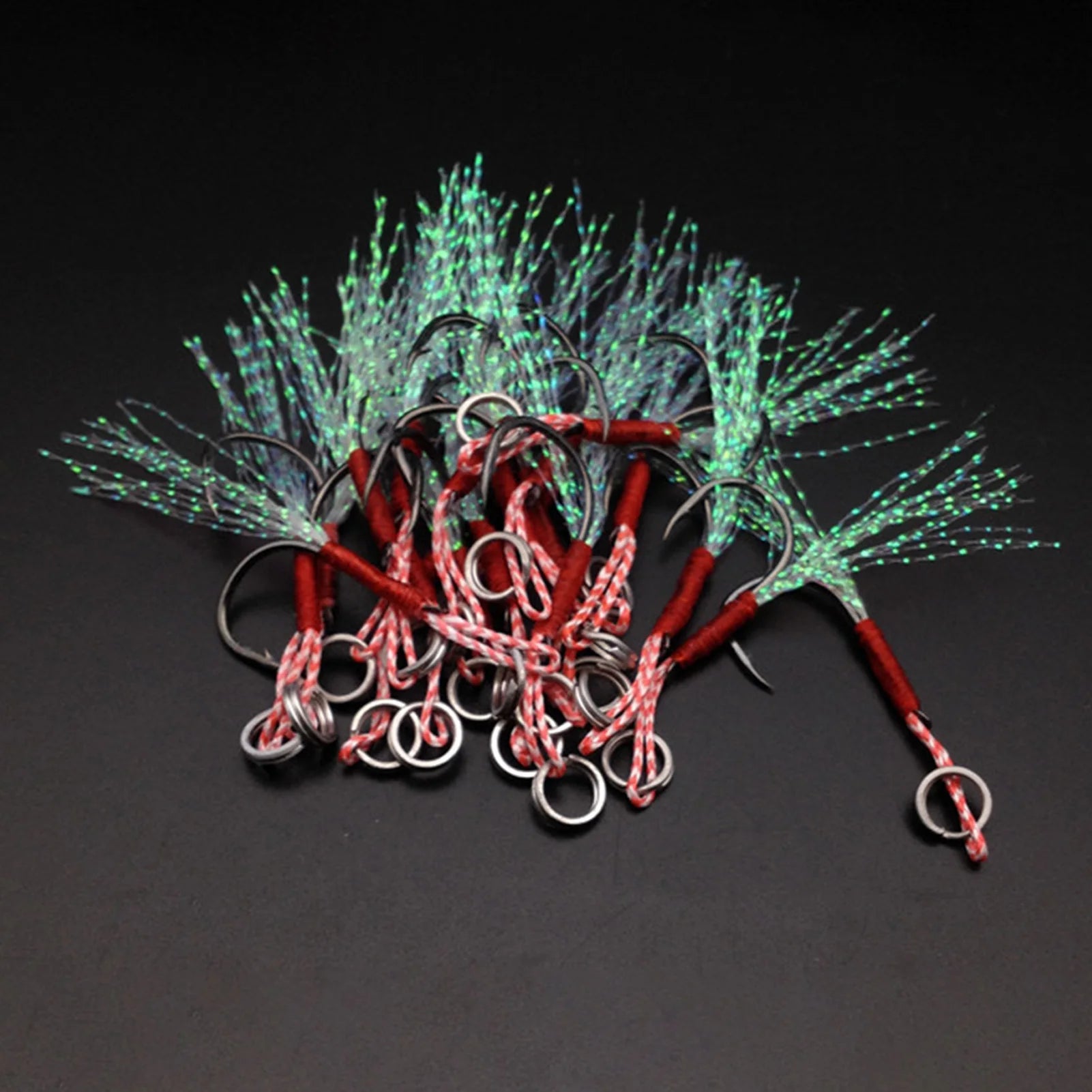 10PCS Professional Fishing Hooks Durable Binding Wire Hooks Fishing Tackle for Freshw alternate view