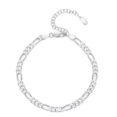 New 925 sterling Silver Bracelets Anklet Beautiful 4MM chain for Women men Wedding Prett detail view