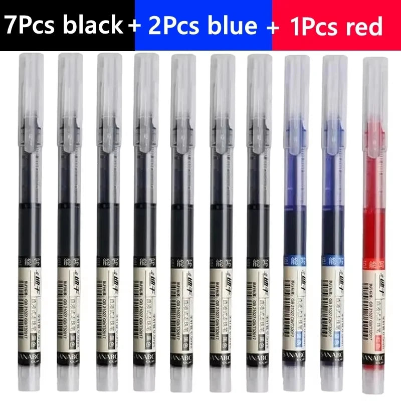 Needle Gel Pens Straight Liquid Ballpoint Pen Kawaii Stationery School Office additional angle