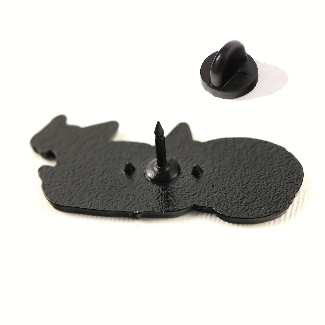 Mean Cat Enamel Brooch Pin - Cute Cat Design with Orange Ears, Durable Zinc Alloy, Perfect for Lapel Bag or Jewelry, Ideal Gift