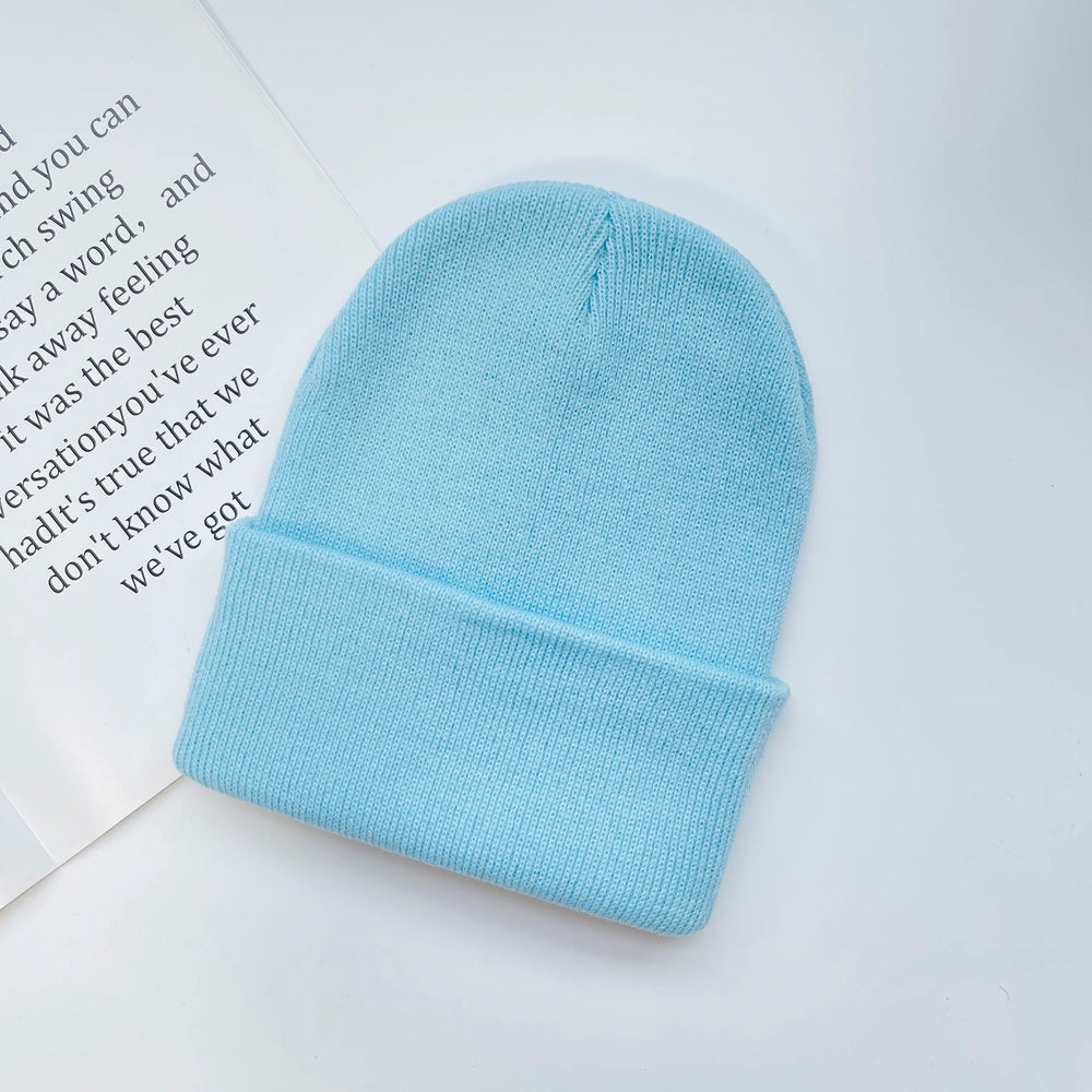MLFO Colorful Knit Beanie with Ear Flaps | Unisex Winter Hat close-up view