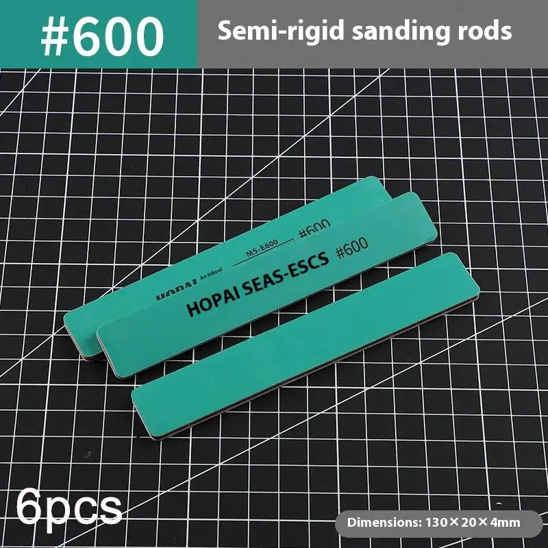 6pcs DIY Model Sanding Sticks Set | Semi-Rigid Polishing Rods for Plastic Models alternate view