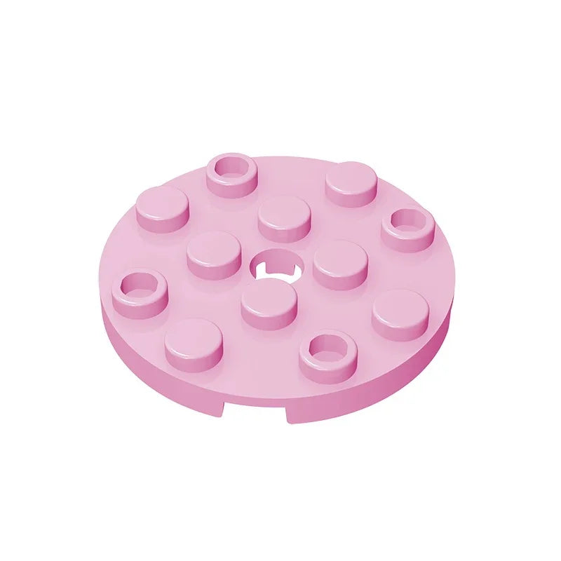 Gobricks GDS-841 Round Plate 4x4 with Hole | Compatible Building Block for DIY Creations detail view
