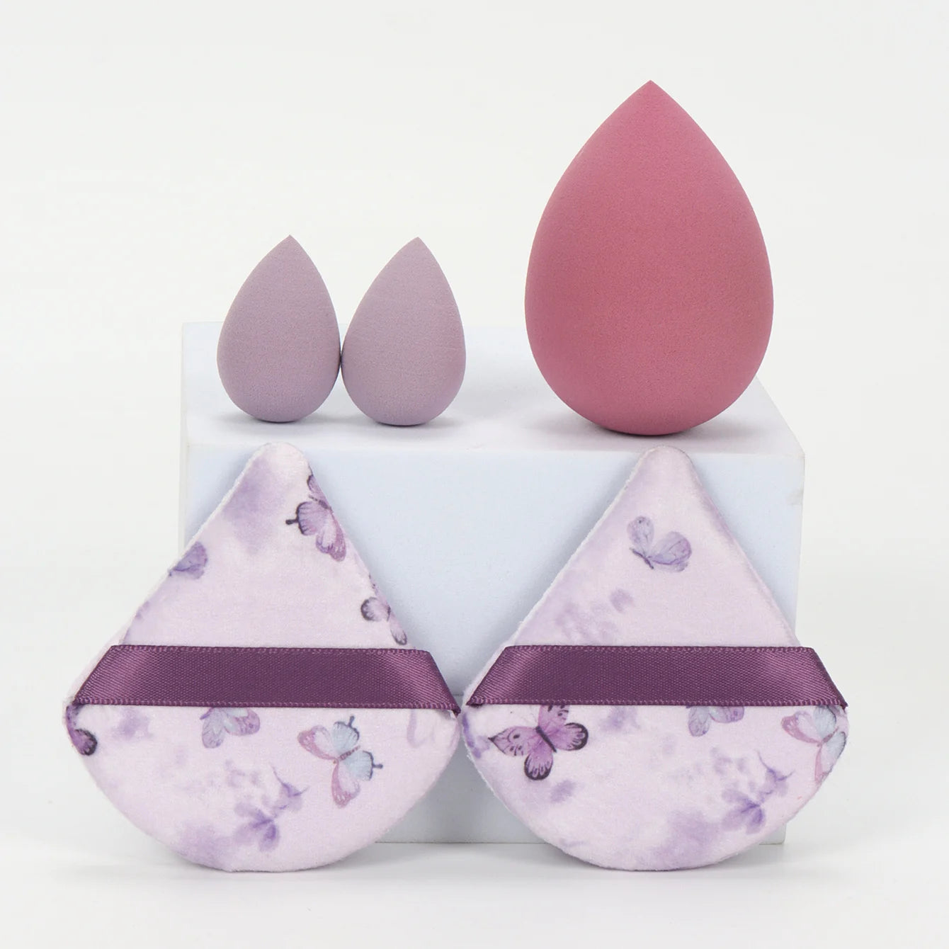 5Pcs Professional Makeup Sponge Set | Soft Polyurethane Foundation Blenders for Fla additional angle