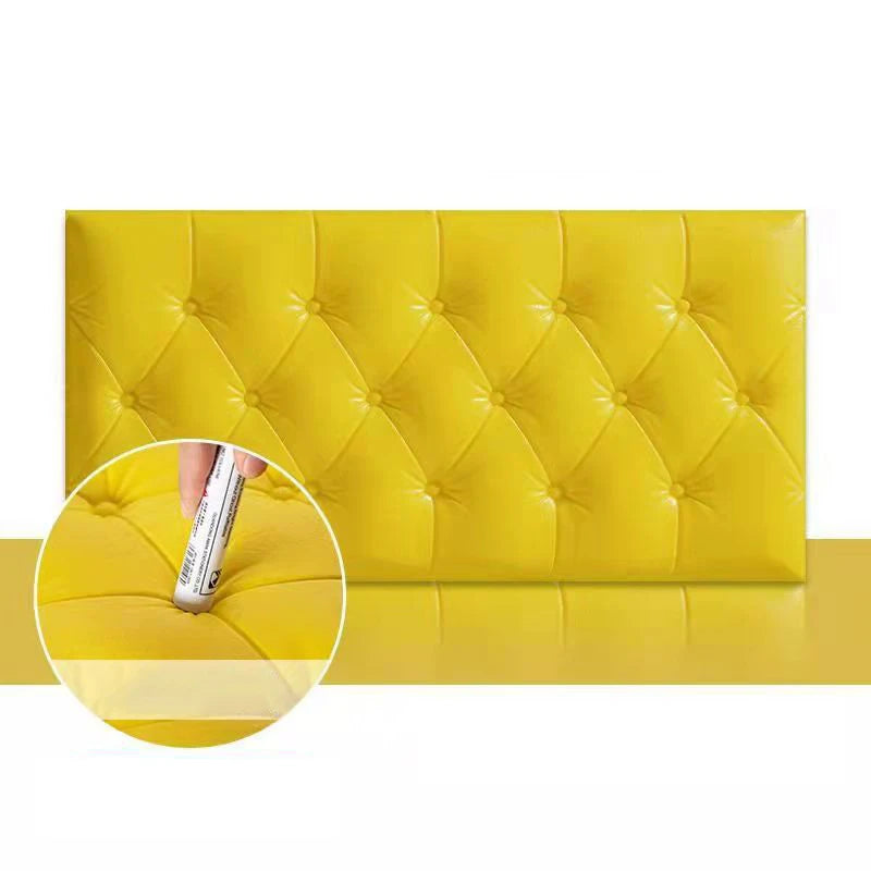Anti-collision Foam Wallpaper Bedside Sticker | Self-adhesive Soft 3D Wall Padding for close-up view