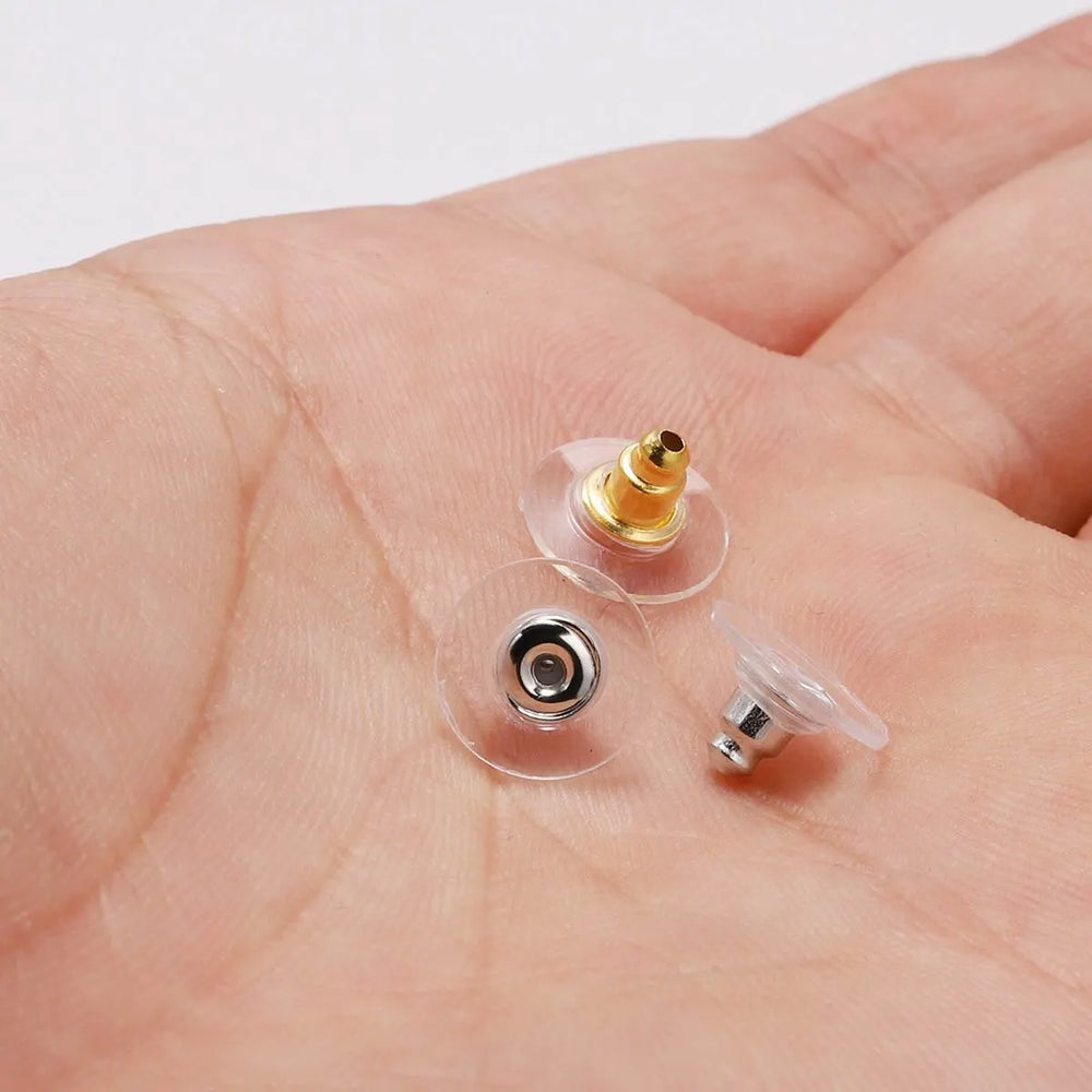 Earring Backs Post Nuts Silicon Steel Earnuts Stud Earring Back for DIY Jewelry Making detail view