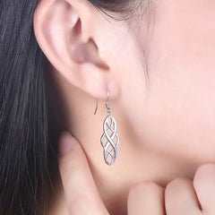 925 Sterling silver Earring For women lady elegant exquisite luxury hook Charms weddin close-up view