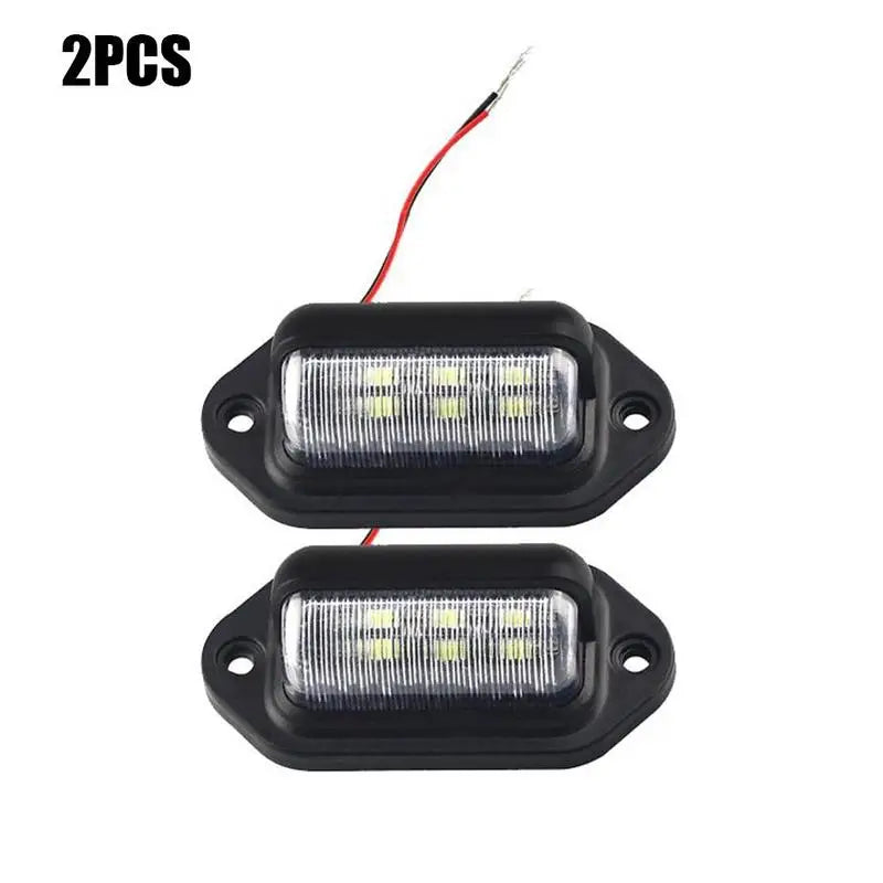 2PCS 6 LED License Plate Light For SUV Truck Trailer Van close-up view
