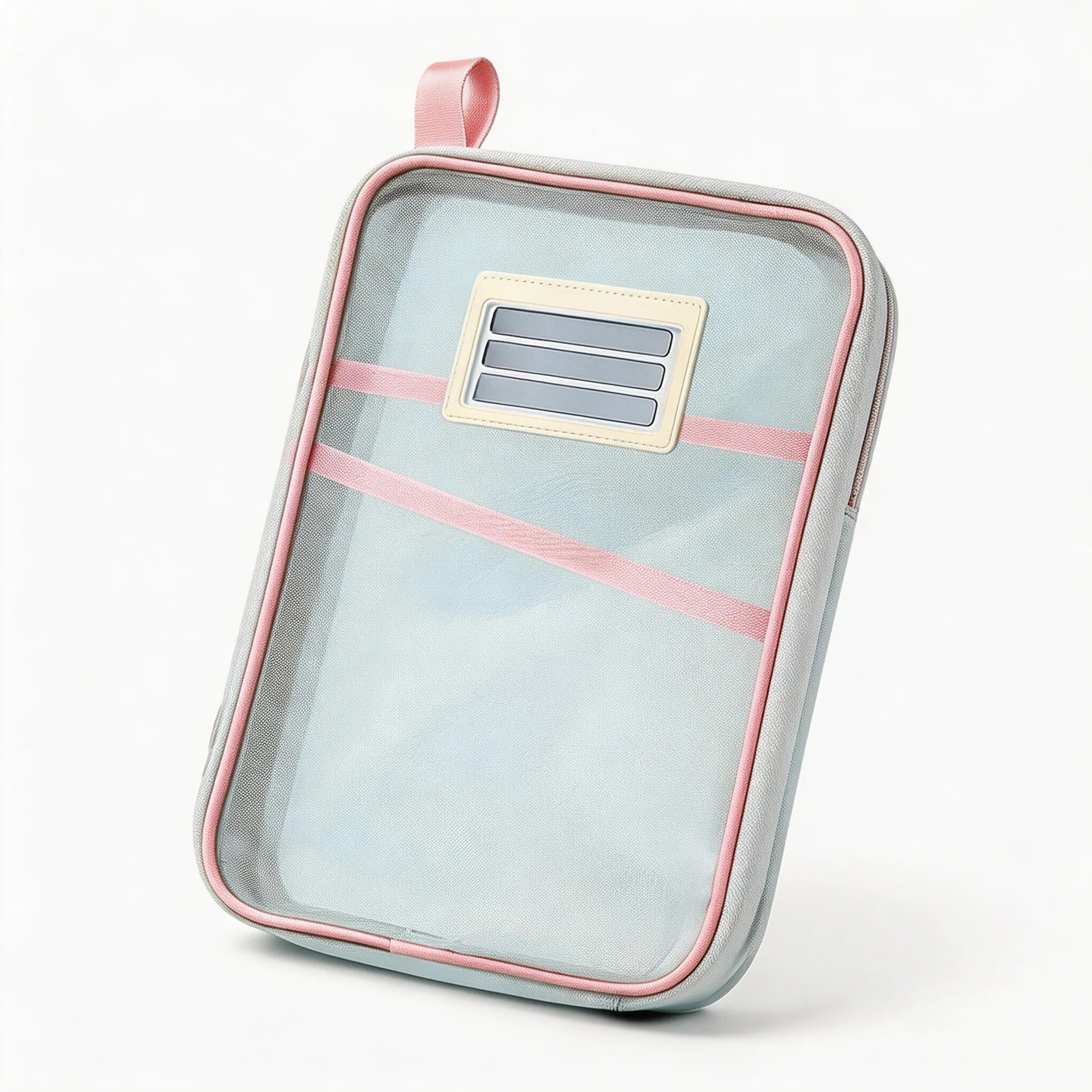 Stationery Storage Bag Double-layer Mesh Zipper Bag Large Capacity Organizer Folders School Office