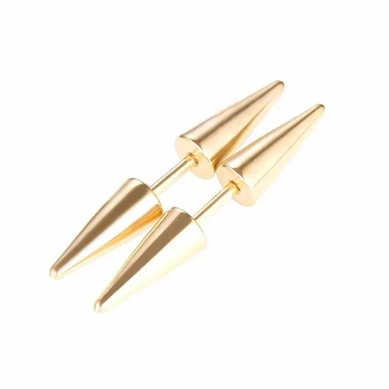 1Pair Fashion 316L Stainless Steel Spike Stud Earrings for Women Men, Classic Cartila lifestyle view
