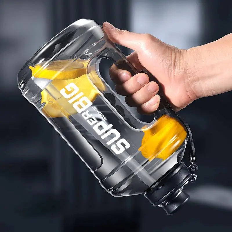 ^1Pc 1.6L/2.6L Large Capacity Sports Water Bottle With Straw Leakproof Plastic Drinki alternate view