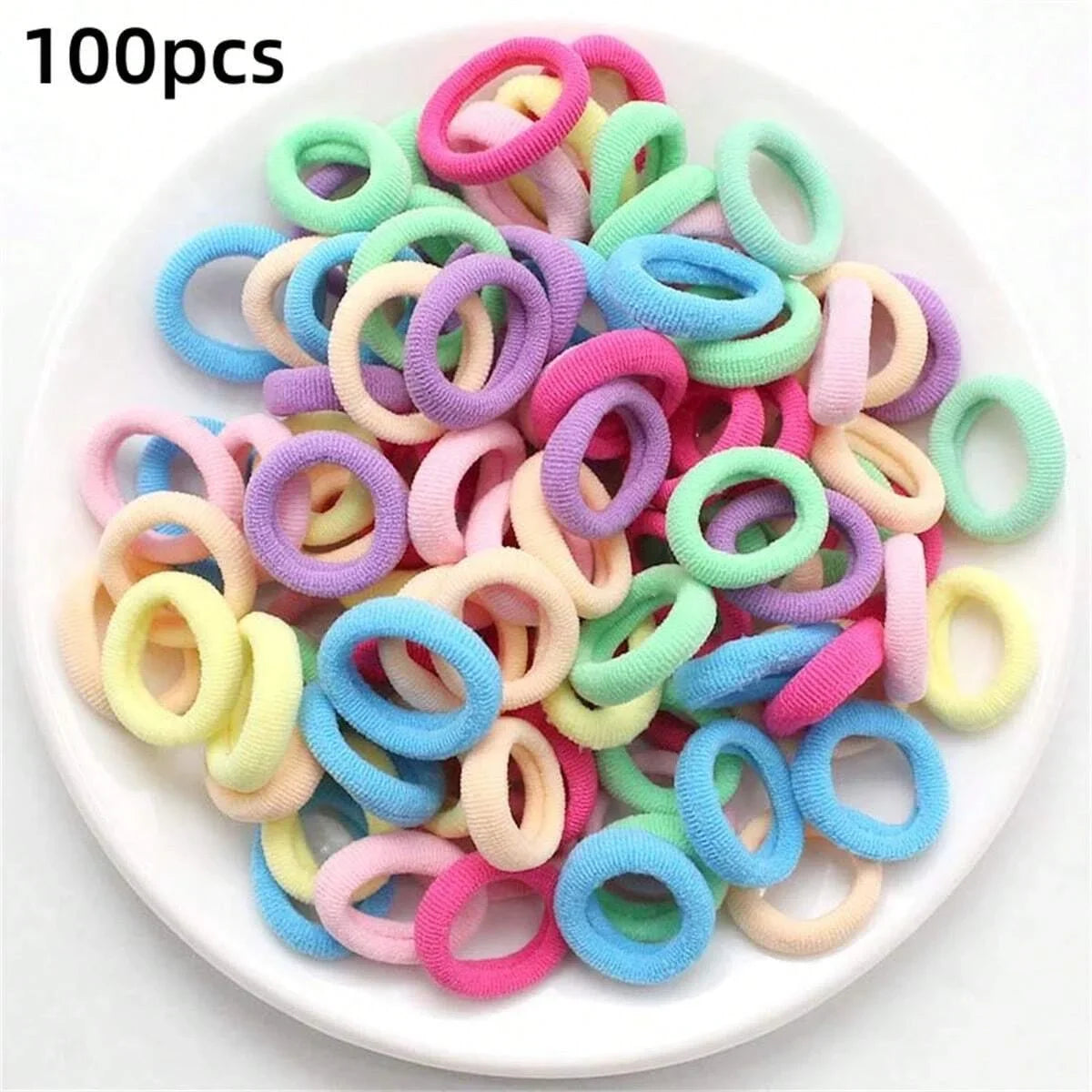 Colorful Basic Hair Ties Scrunchie Rubber Band Ponytail Hold Fashion Hair Accessories For Girls