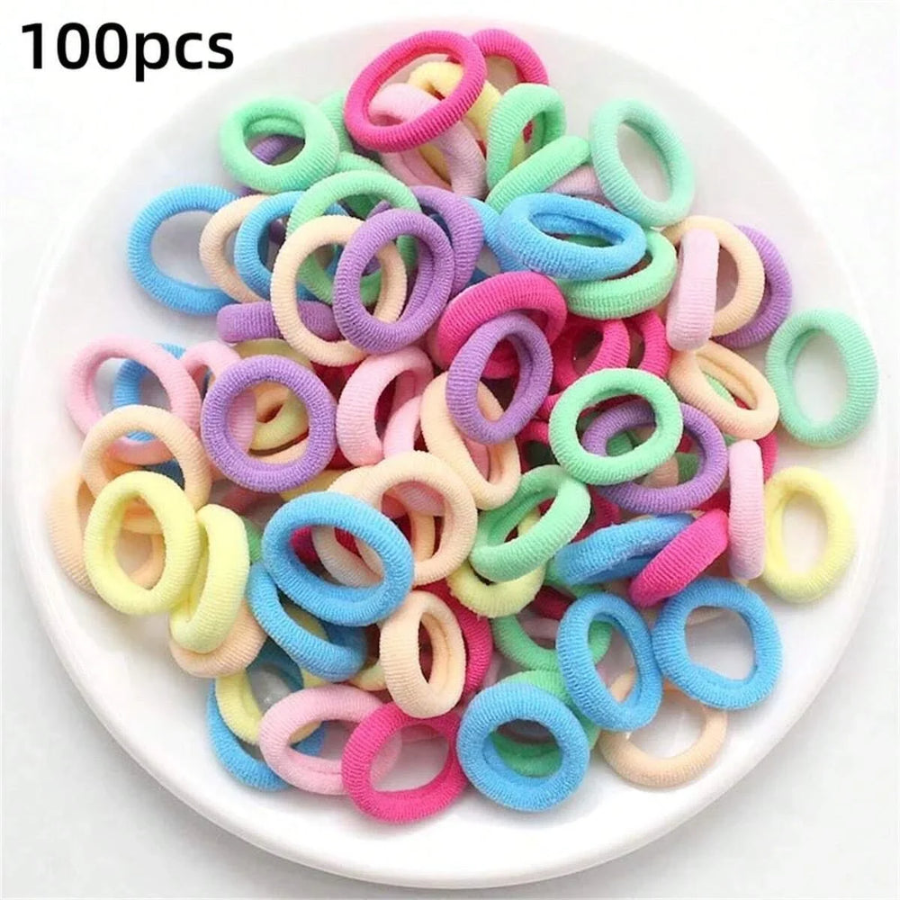 Colorful Basic Hair Ties Scrunchie Rubber Band Ponytail Hold Fashion Hair Accessories For Girls