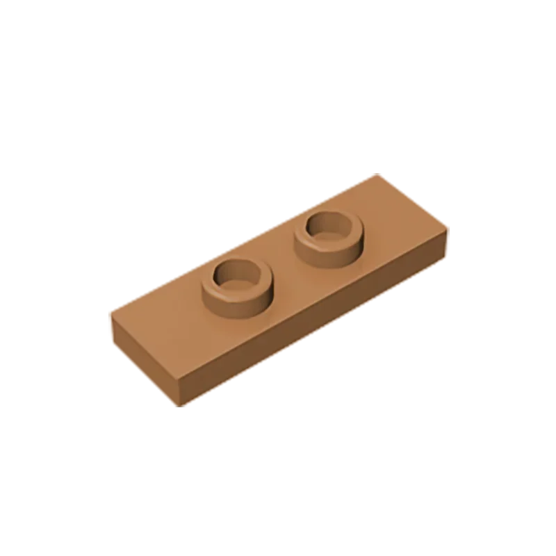 Gobricks GDS-1504 Plate, Modified 1 x 3 with 2 Studs (Double Jumper) | Compatible Buildi detail view