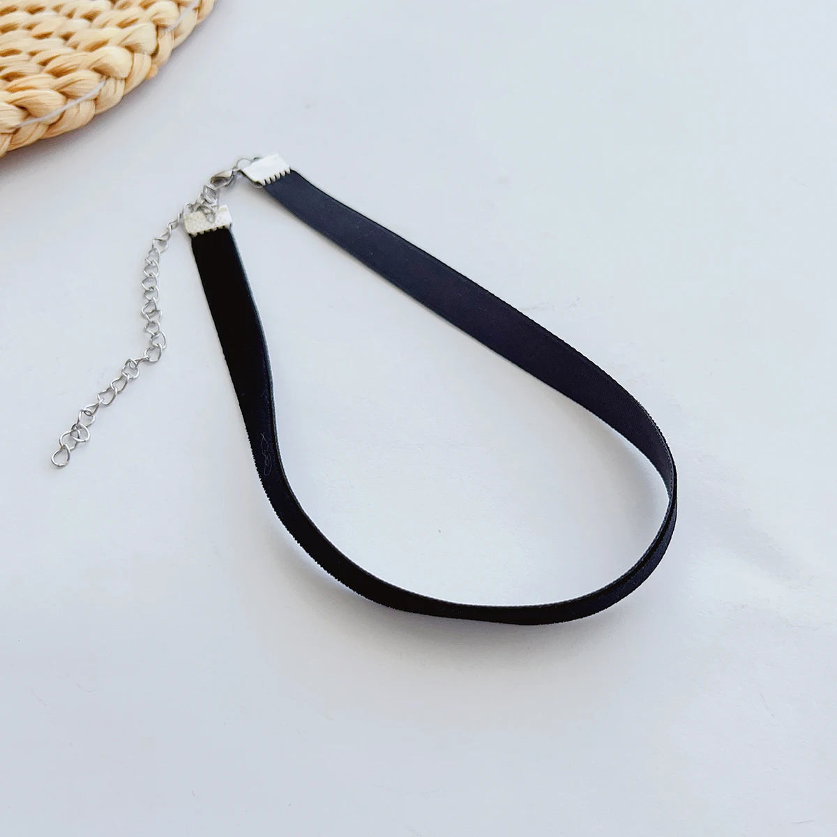 Simple Vintage Black Velvet Strap Choker Neckband Choker Neckband Choker Neckband Sho lifestyle view