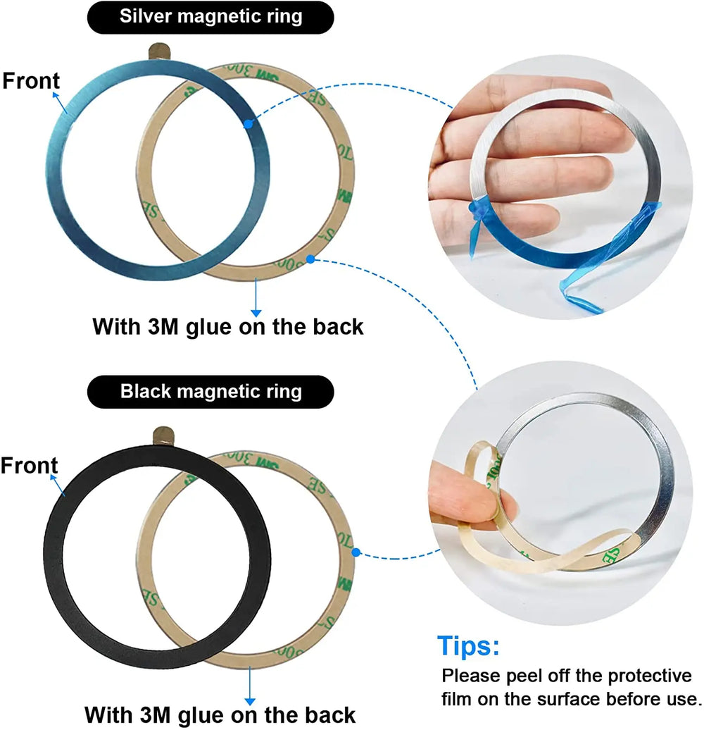 Universal Metal Rings Plate Magnetic Wireless Charger Sticker for Magsafe Wireless Ch lifestyle view