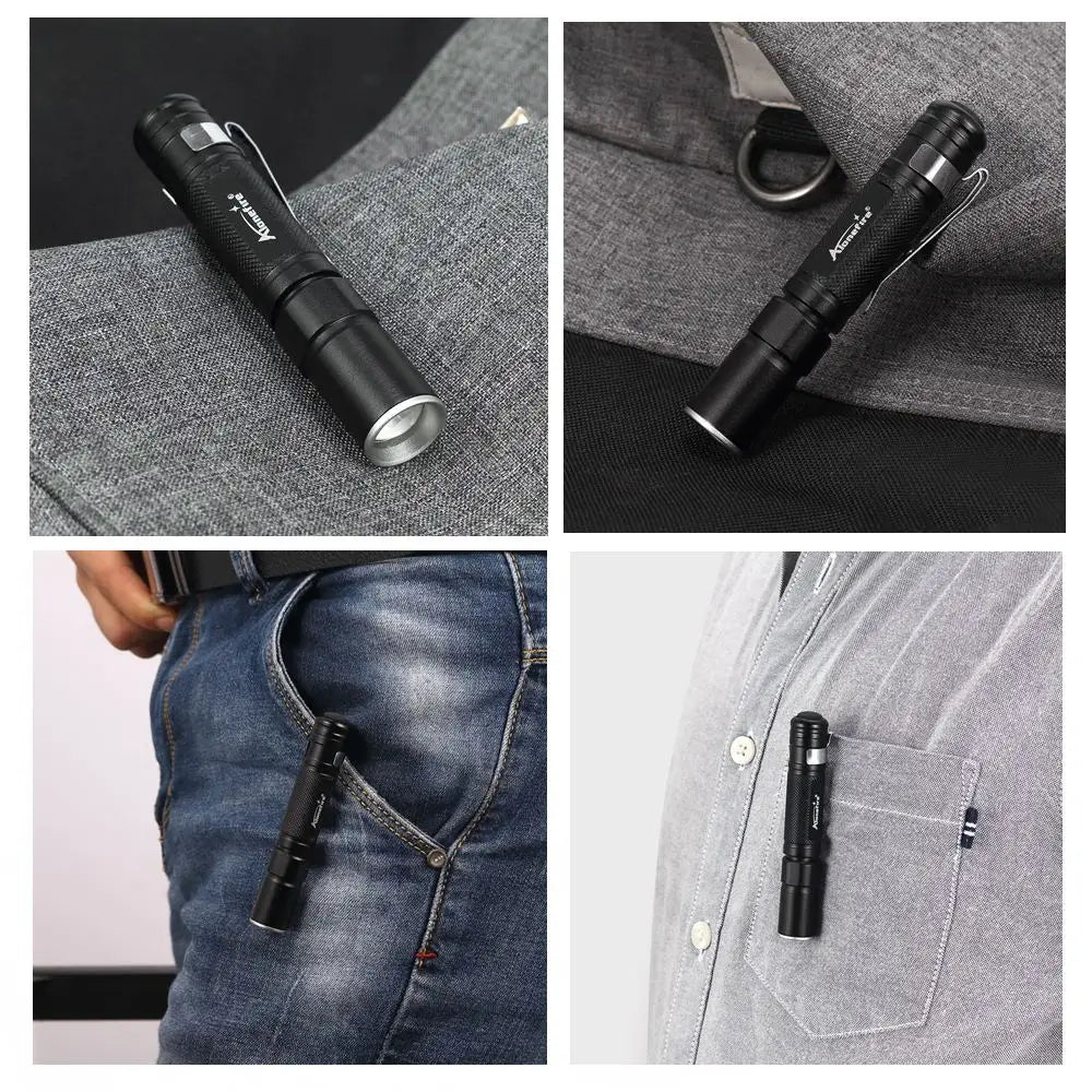 Alonefire 3W XPE LED Mini Penlight Flashlight | Portable Zoom Pocket Torch detail view