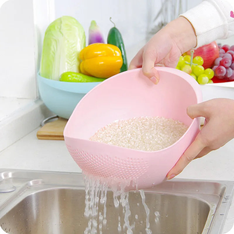 Basket Colander Plastic Sieve Fruit Vegetable Bowl Drainer Cleaning Tools Home Kitchen Tools