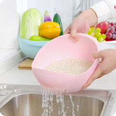 Basket Colander Plastic Sieve Fruit Vegetable Bowl Drainer Cleaning Tools Home Kitchen Tools