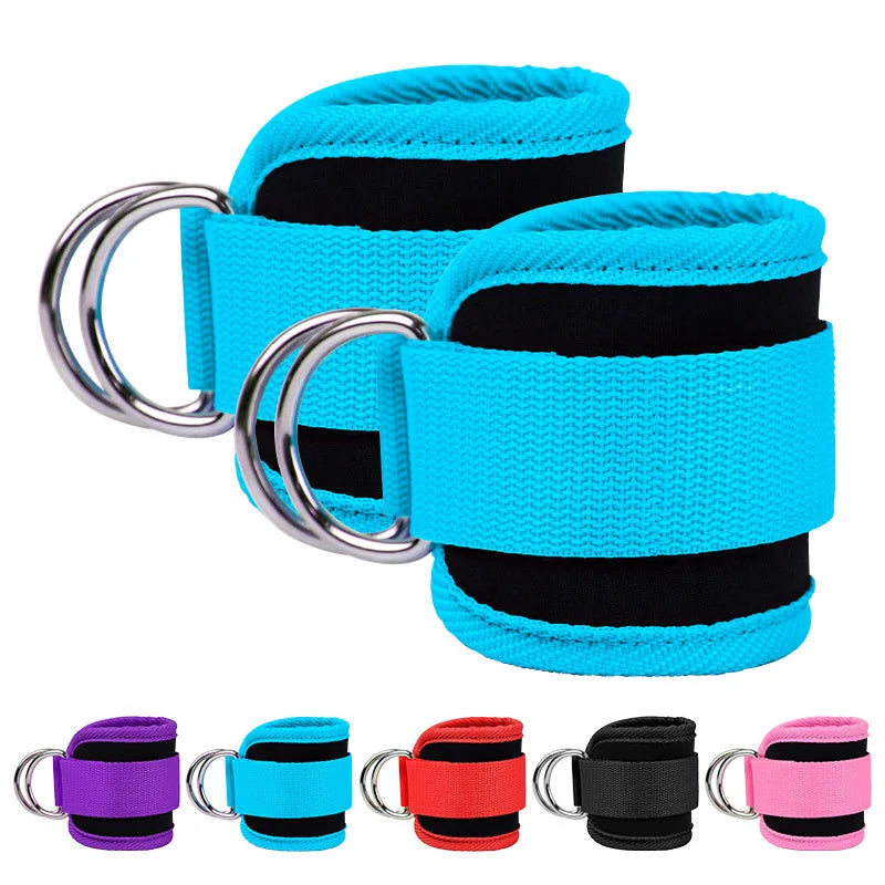 Gym Ankle Straps | Adjustable Double D-Ring Cuffs for Leg Training and Cable Machines detail view