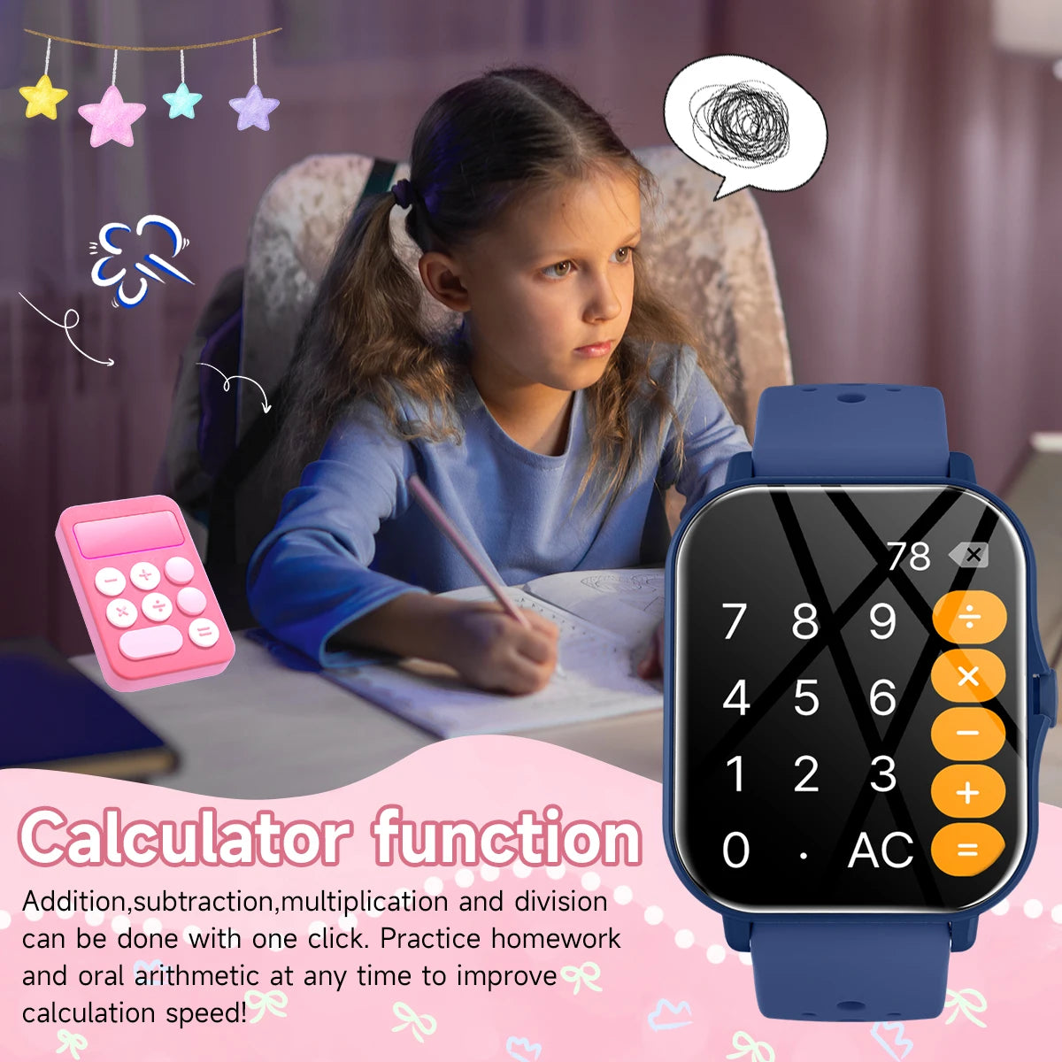 2026 Smartwatch with 1.83-Inch Screen | Bluetooth Call Fitness Tracker for Kids and additional angle